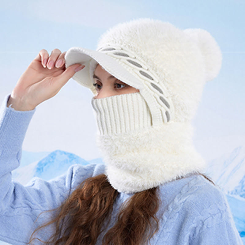 Warm Fleece Trapper Cap Hooded Scarf - image 11