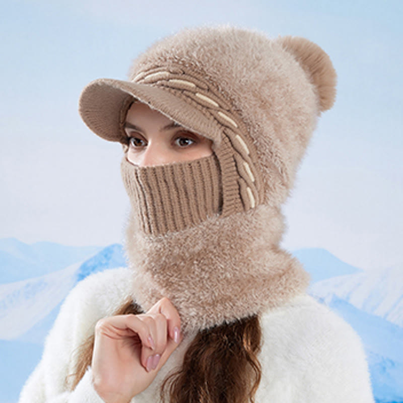 Warm Fleece Trapper Cap Hooded Scarf - image 9