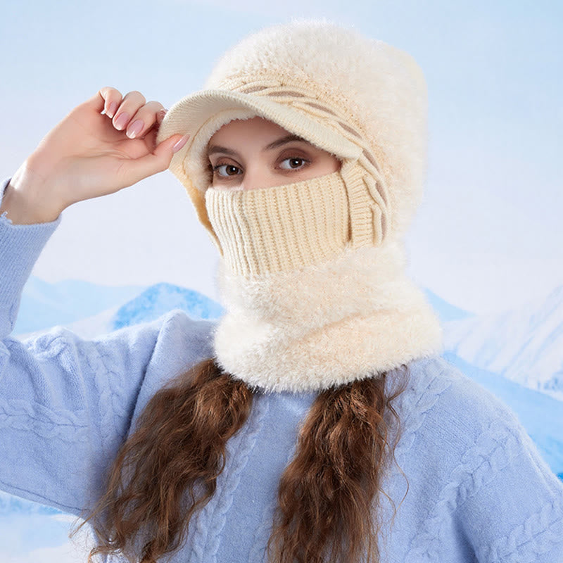 Warm Fleece Trapper Cap Hooded Scarf - image 5