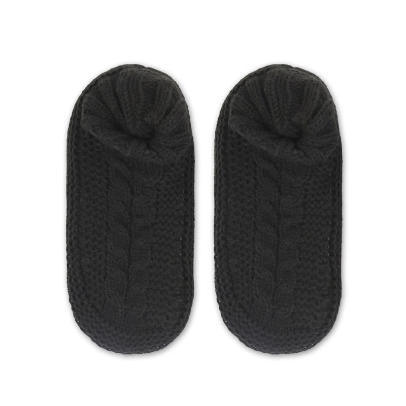 Plus Size Thickened Cozy Home Slipper Socks - Black - EU36-41(US3-7.5) - image 5