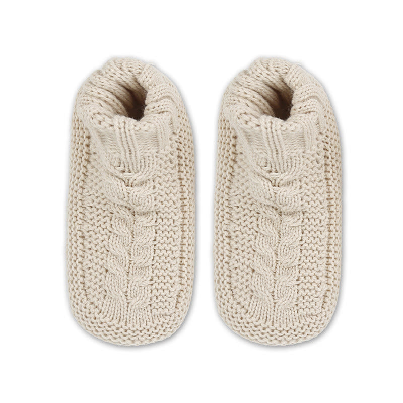 Plus Size Thickened Cozy Home Slipper Socks - Beige - EU36-41(US3-7.5) - image 9