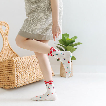 Funny Cartoon Quarter Socks(6 Pairs) - image 3