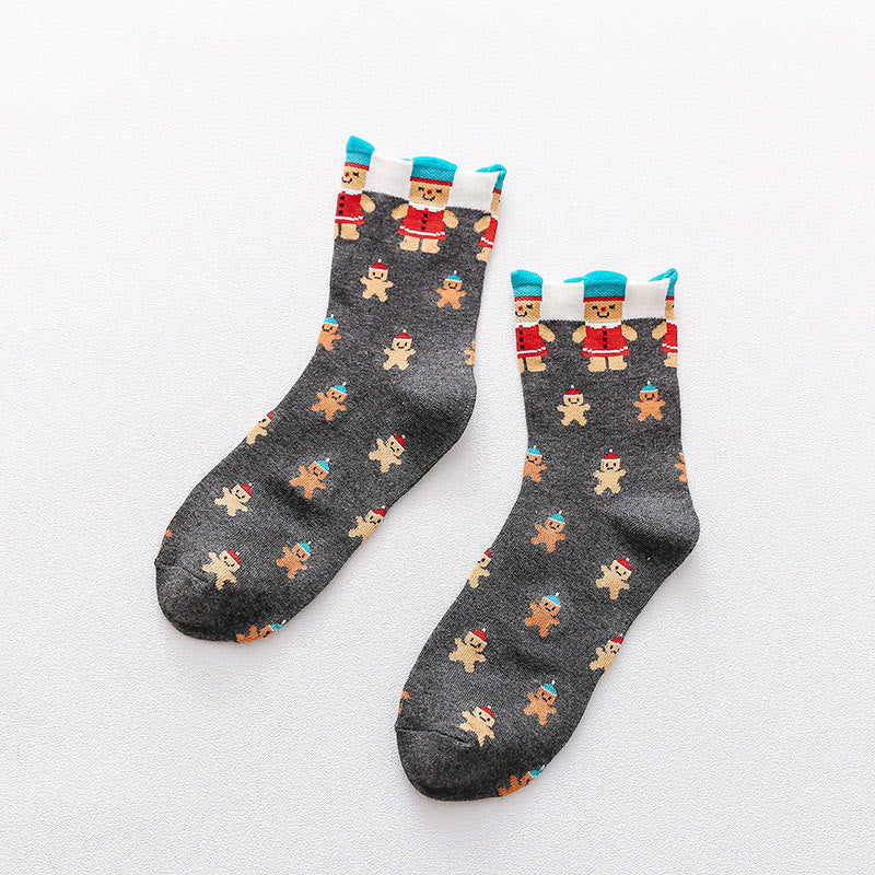 Funny Cartoon Quarter Socks(6 Pairs) - Dark Grey - EU36-40(US3-7) - image 9