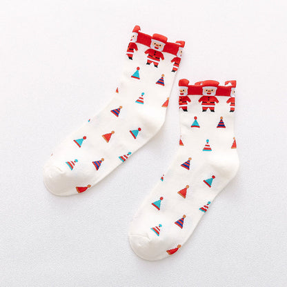 Funny Cartoon Quarter Socks(6 Pairs) - White - EU36-40(US3-7) - image 10