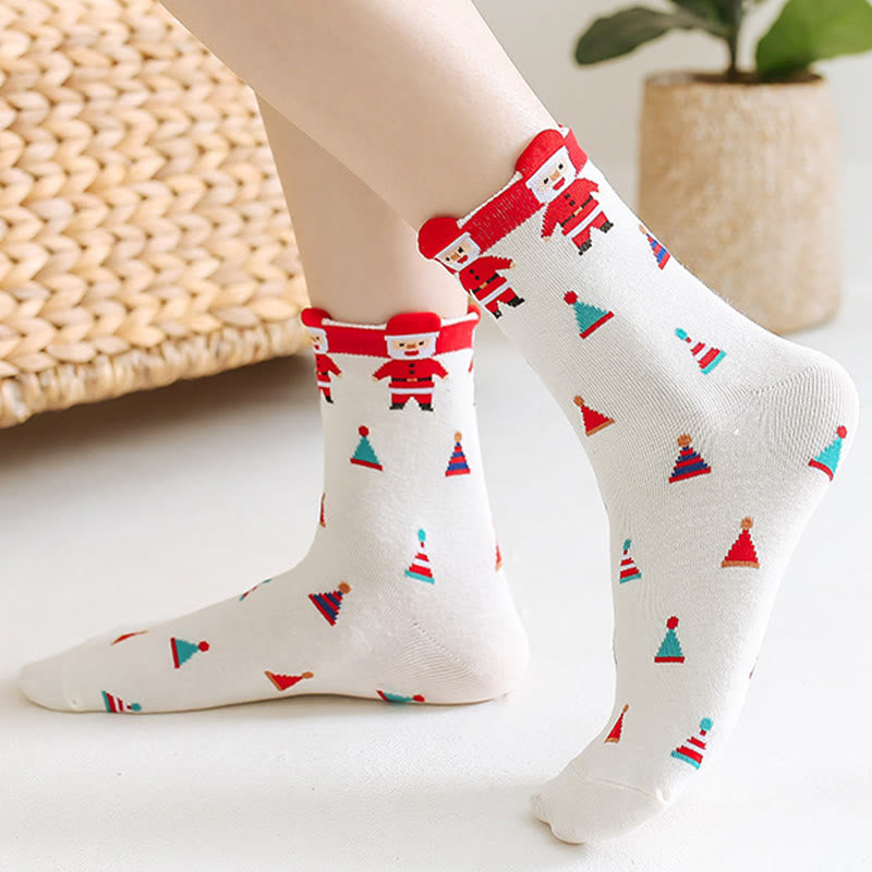 Funny Cartoon Quarter Socks(6 Pairs) - image 1