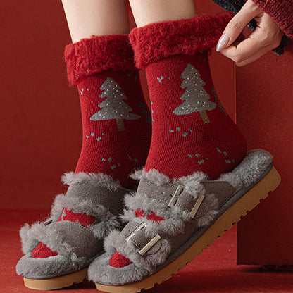 Reindeer Rabbit Thick Quarter Socks(3 Pairs) - image 2