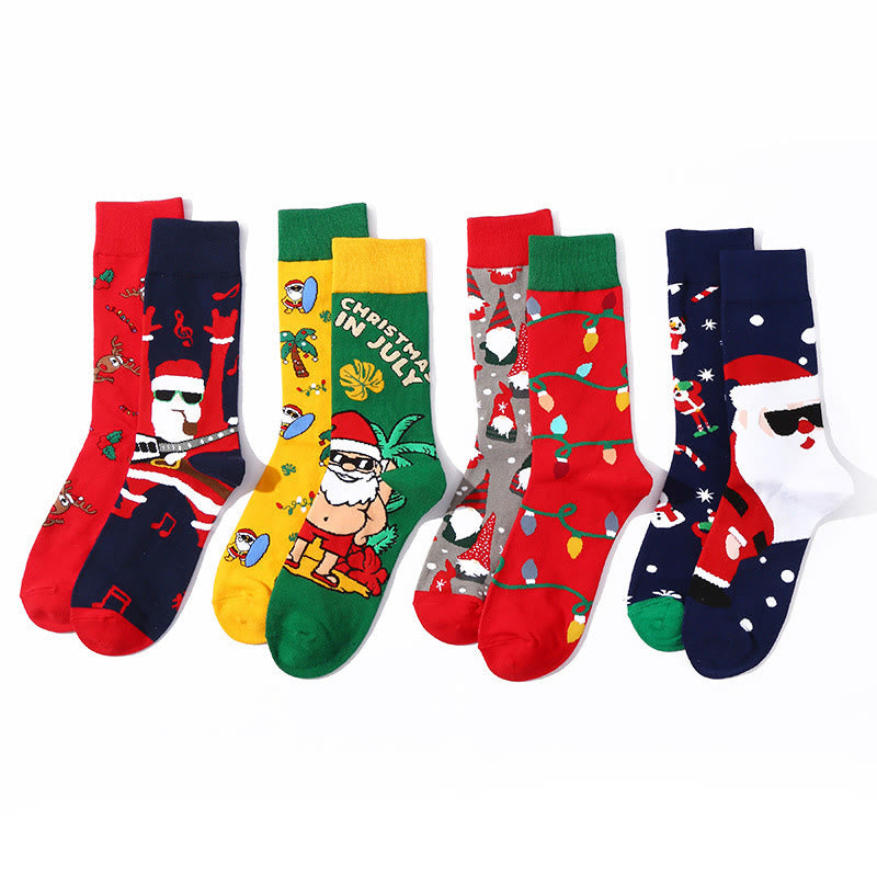 Funny Odd Quarter Socks(4 Pairs) - Multicolor A - EU36-43(US3-9) - image 12