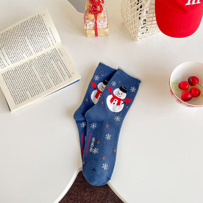 Creative Cartoon Quarter Socks(4 Pairs) - Blue - EU36-40(US3-7) - image 6