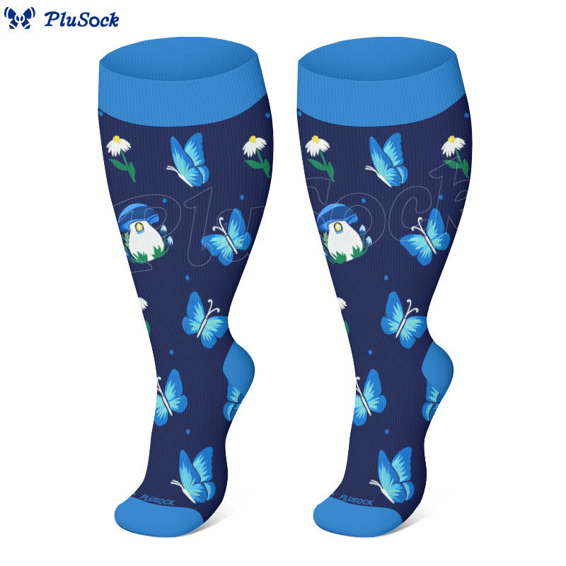 Plus Size Bees Butterflies Compression Socks(3 Pairs) - image 4