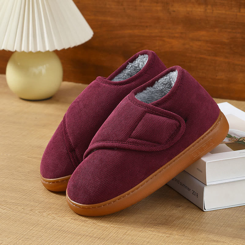 Plus Size Cozy Fleece Slippers - Wine - EU46-47(US9-10) - image 13