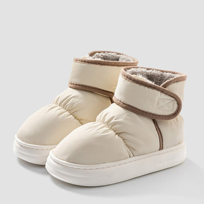 Plus Size Warm High Top Slippers - Beige - EU44-45(US9-10) - image 10