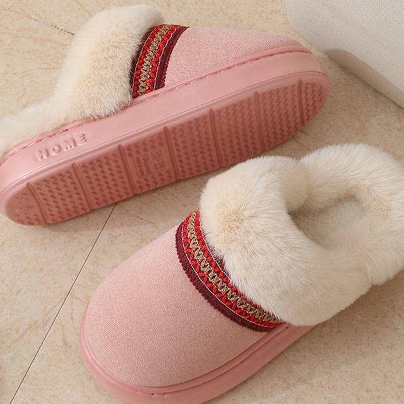 Plus Size Lace Ethnic Style Slippers - image 6
