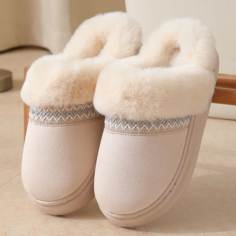 Plus Size Lace Ethnic Style Slippers - Beige - EU44-45(US9-10) - image 13