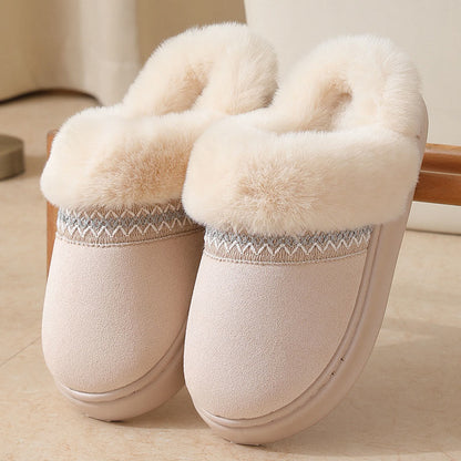 Plus Size Lace Ethnic Style Slippers - Beige - EU44-45(US9-10) - image 13