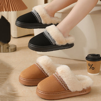 Plus Size Lace Ethnic Style Slippers - image 2