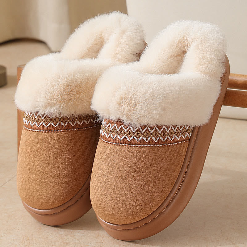 Plus Size Lace Ethnic Style Slippers - Brown - EU44-45(US9-10) - image 11