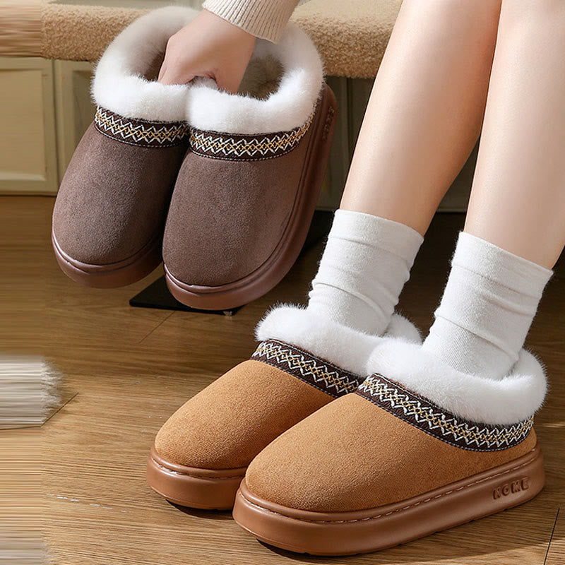 Plus Size Soft Suede Slippers - image 2