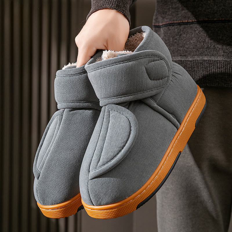 Plus Size Wind Blocking Winter Slippers - Grey - EU44-45(US10-11) - image 11