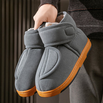 Plus Size Wind Blocking Winter Slippers - Grey - EU44-45(US10-11) - image 11