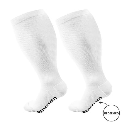 Plus Size Forgiven Blessed Redeemed Compression Socks(3 Pairs) - image 8