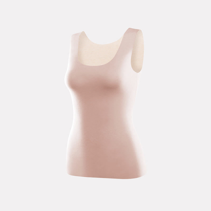 Seamless U Neck Stretch Base Layer Vest - Light Pink - 3XL - image 9
