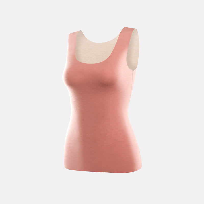 Seamless U Neck Stretch Base Layer Vest - Pink - 3XL - image 10