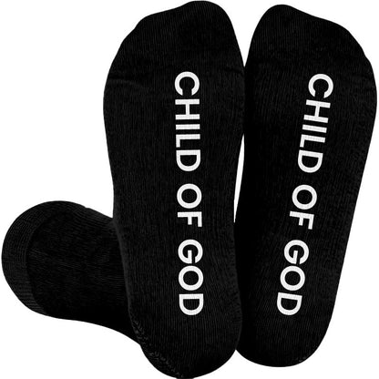 Plus Size Jesus Loves You Compression Socks(3 Pairs) - Black(1 Pair) - 4XL - image 2