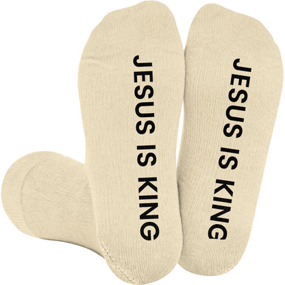 Plus Size Jesus Loves You Compression Socks(3 Pairs) - Nude(1 Pair) - 4XL - image 3
