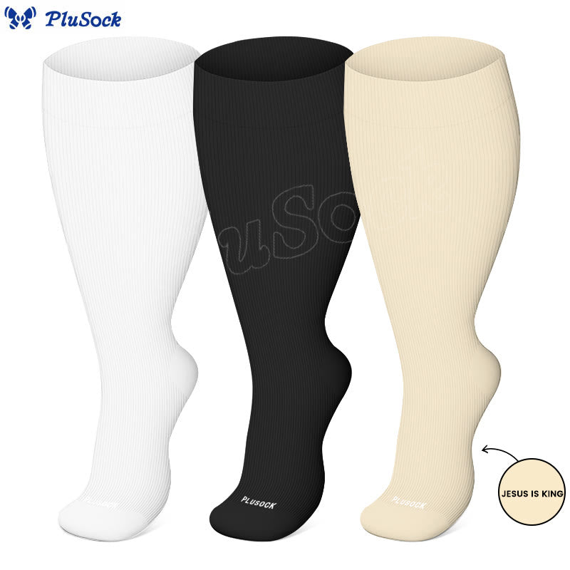 Plus Size Jesus Loves You Compression Socks(3 Pairs) - image 8