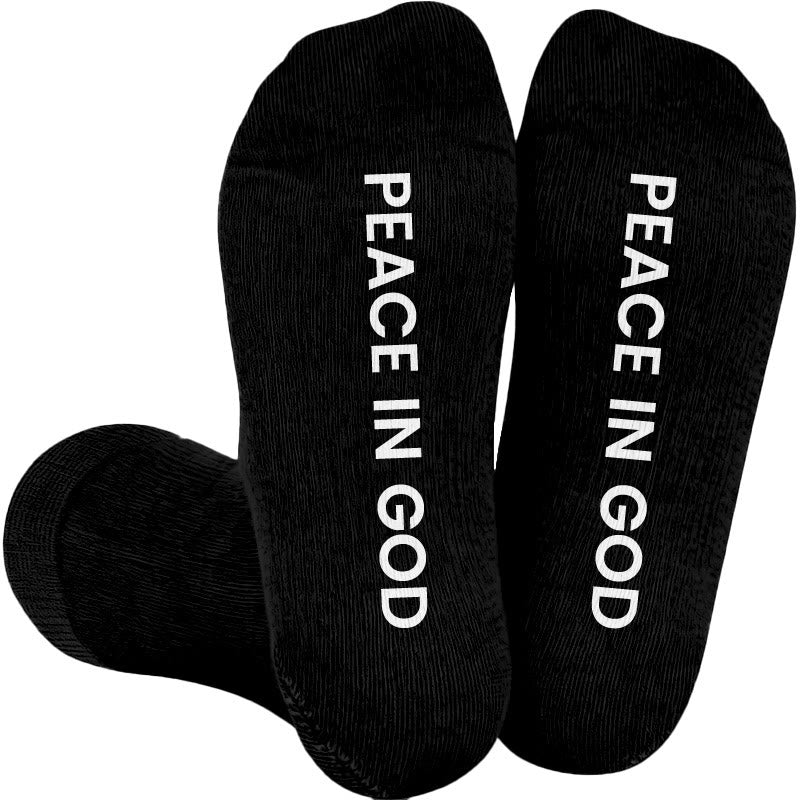 Plus Size Trust In The Lord  Compression Socks(3 Pairs) - Black(1 Pair) - 4XL - image 3