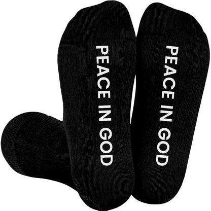 Plus Size Trust In The Lord  Compression Socks(3 Pairs) - Black(1 Pair) - 4XL - image 3