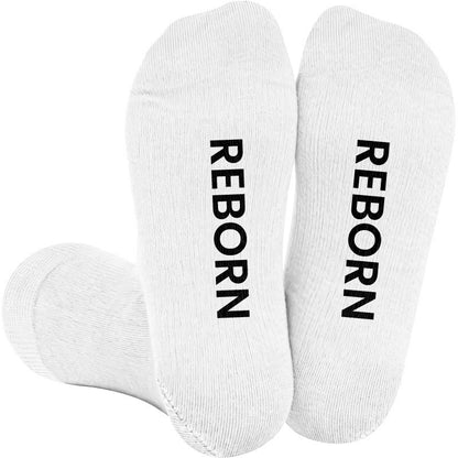 Plus Size Reborn Disciple Joyful Compression Socks(3 Pairs) - White(1 Pair) - 4XL - image 2