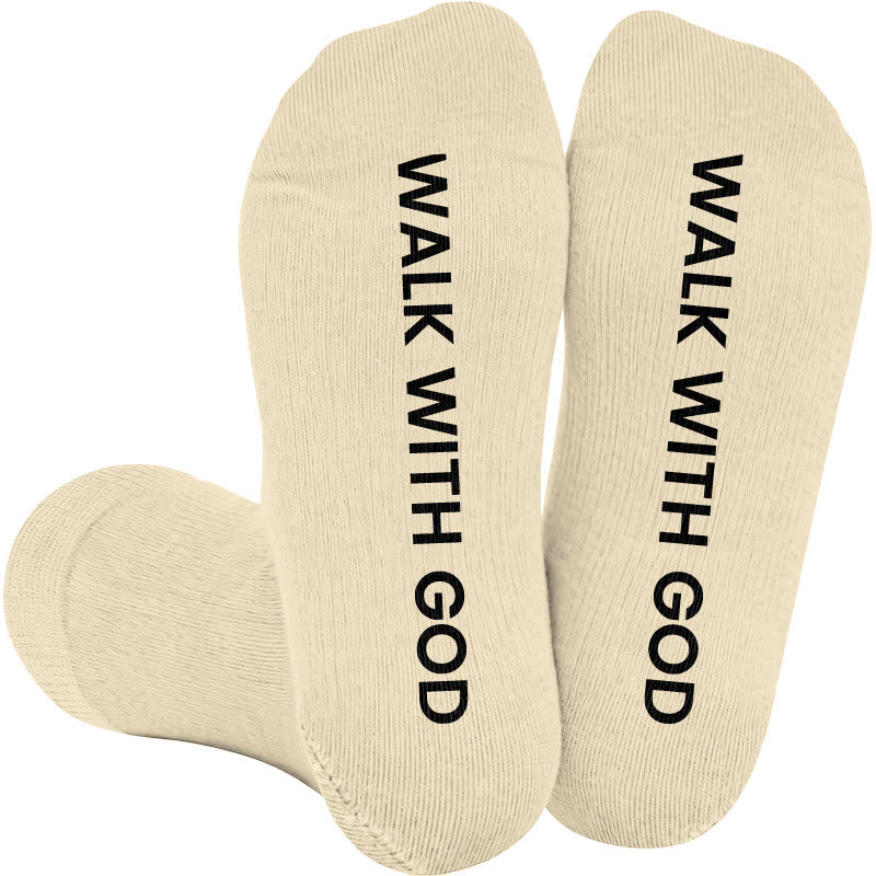 Plus Size Walk With God Compression Socks(3 Pairs) - Nude(1 Pair) - 4XL - image 1
