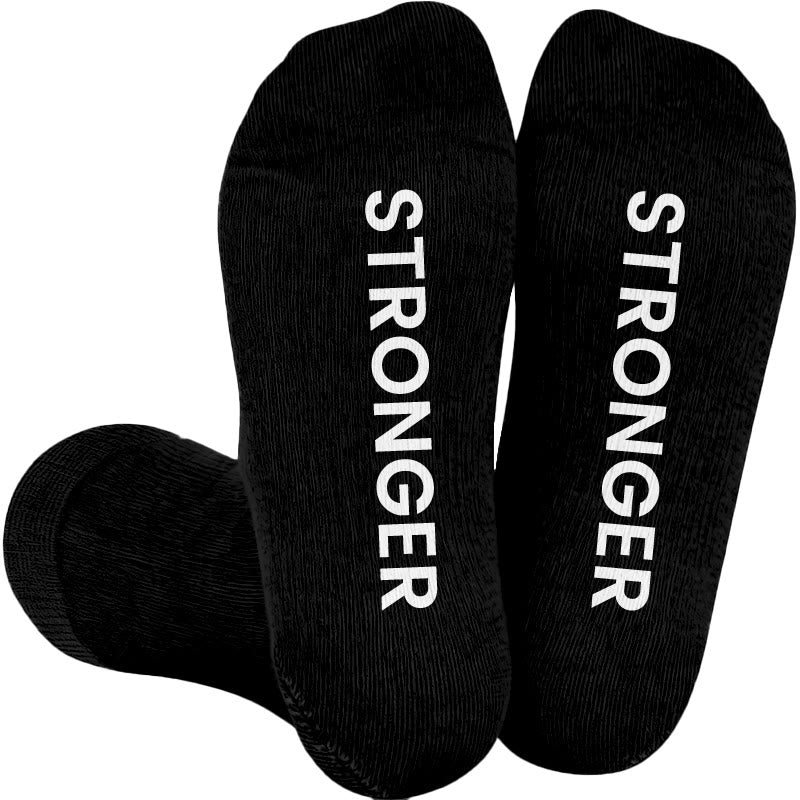 Plus Size Faith Stronger Compression Socks(3 Pairs) - Black(1 Pair) - 4XL - image 2