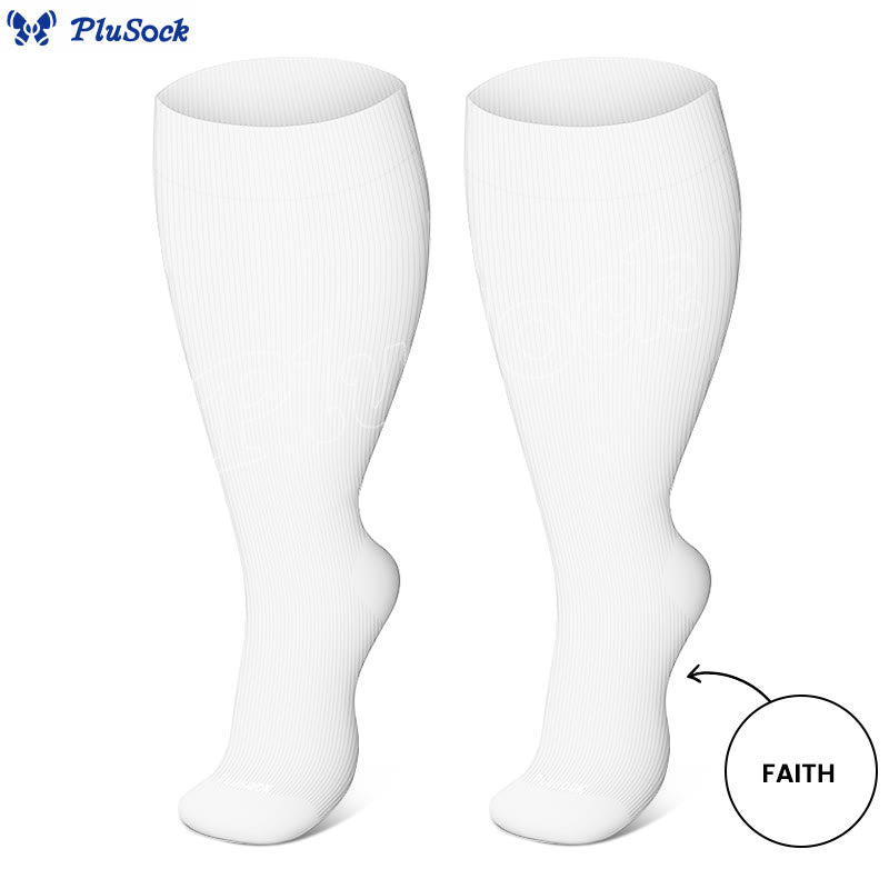 Plus Size Faith Stronger Compression Socks(3 Pairs) - image 10