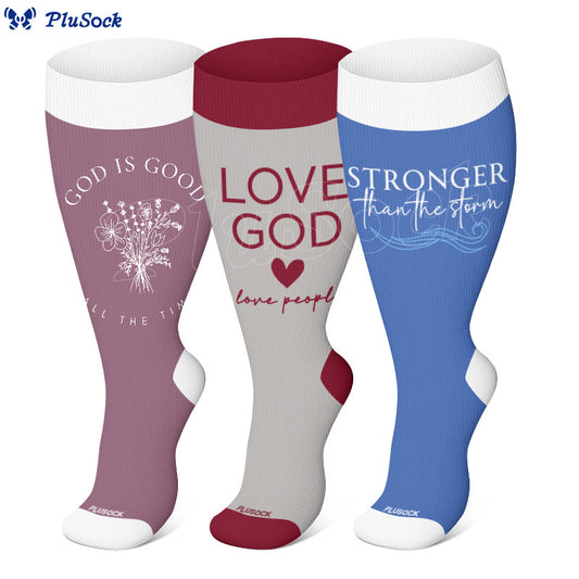 Plus Size Christian Faith Compression Socks - image 0