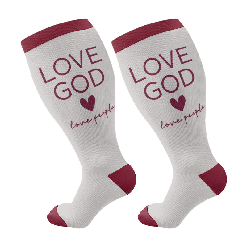 Plus Size Faith Christia Compression Socks - Grey - 4XL - image 10