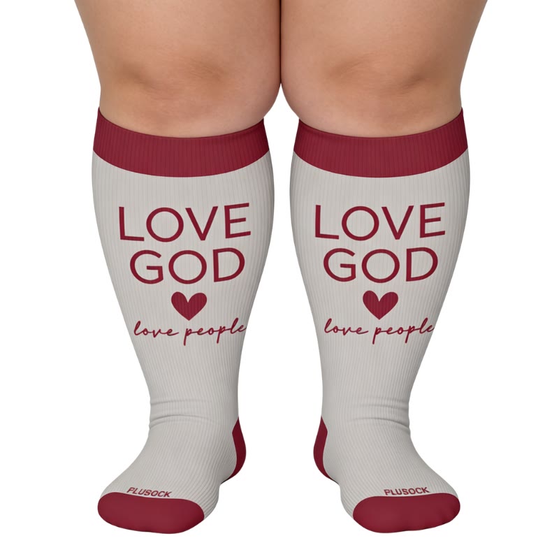 Plus Size Christian Faith Compression Socks - image 1