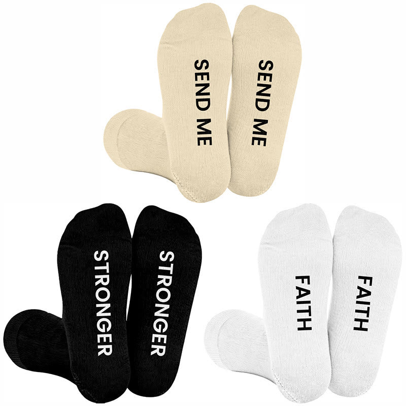 Plus Size Faith Stronger Compression Socks(3 Pairs) - image 0