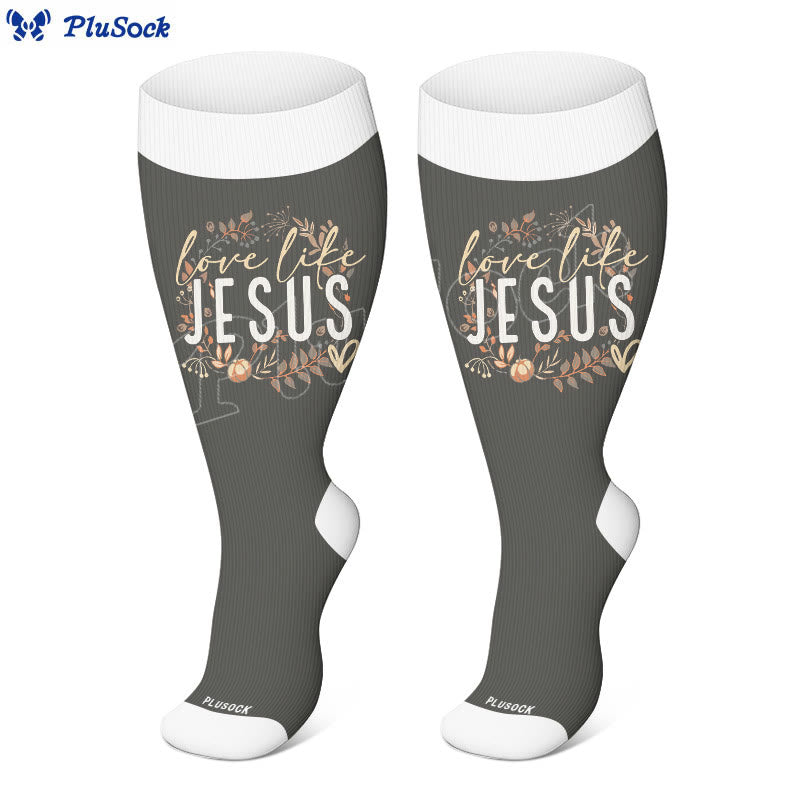 Plus Size Christian Faith Quote Compression Socks(3 Pairs) - image 2