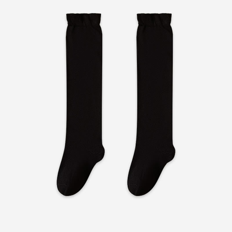 Breathable Soft Knee High Sleep Socks(3 Pairs) - Black - EU36-39(US3-6) - image 13