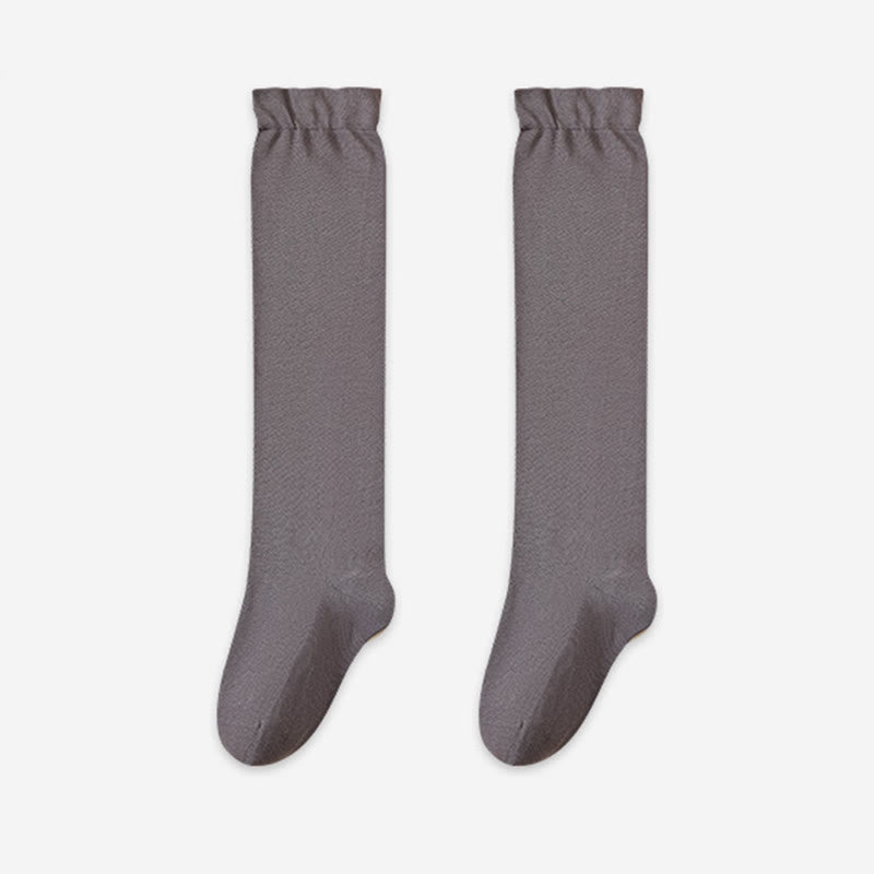 Breathable Soft Knee High Sleep Socks(3 Pairs) - Dark Grey - EU36-39(US3-6) - image 14