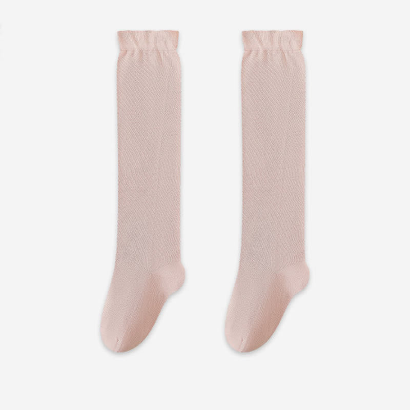 Breathable Soft Knee High Sleep Socks(3 Pairs) - Pink - EU36-39(US3-6) - image 15