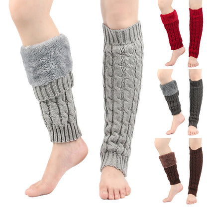 Knitted Wool Cable Warm Thickened Leg Warmers - image 0