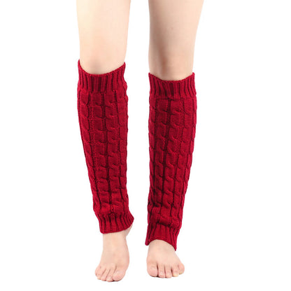 Knitted Wool Cable Warm Thickened Leg Warmers - image 2