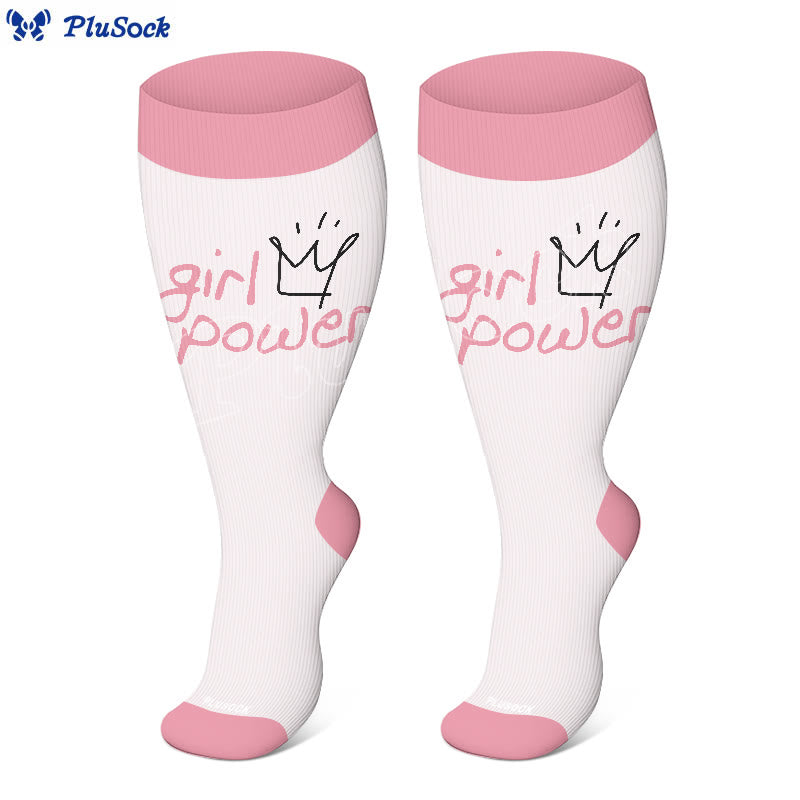 Plus Size Girl Power Confidence Compression Socks(3 Pairs) - image 2