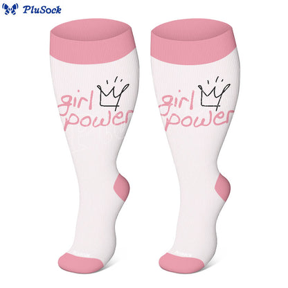 Plus Size Girl Power Confidence Compression Socks(3 Pairs) - image 2