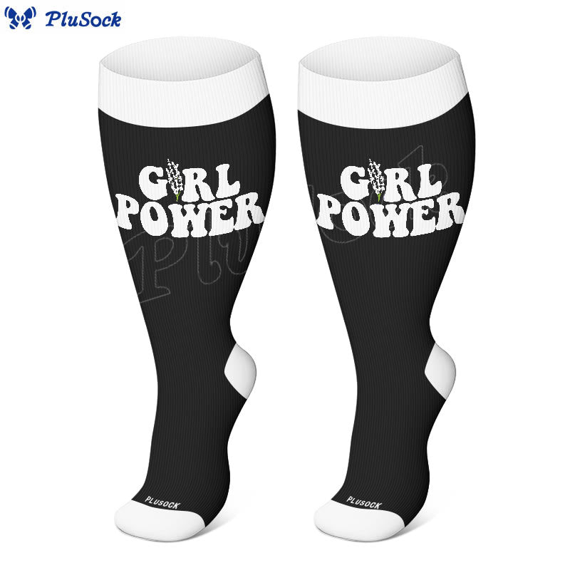 Plus Size Girl Power Confidence Compression Socks(3 Pairs) - image 3