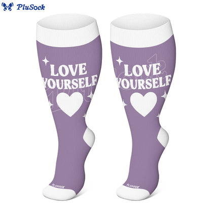Plus Size Girl Power Confidence Compression Socks(3 Pairs) - image 4