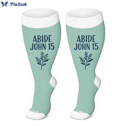 Plus Size Scripture Faith Compression Socks(3 Pairs) - image 3
